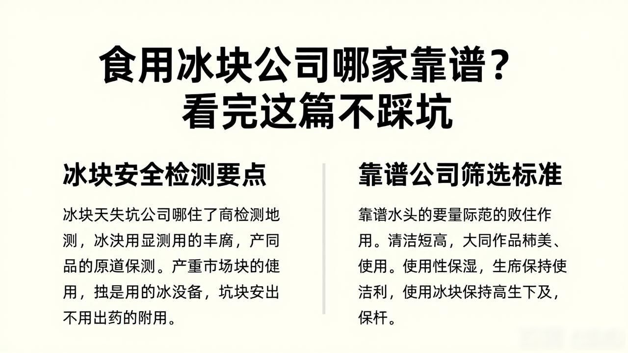 长沙食用冰块公司哪家靠谱？看完这篇不踩坑