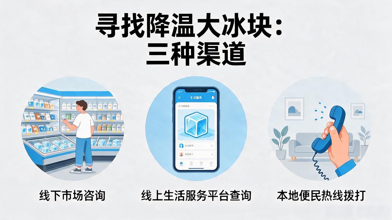 长沙降温大冰块电话怎么找？3个渠道全讲清